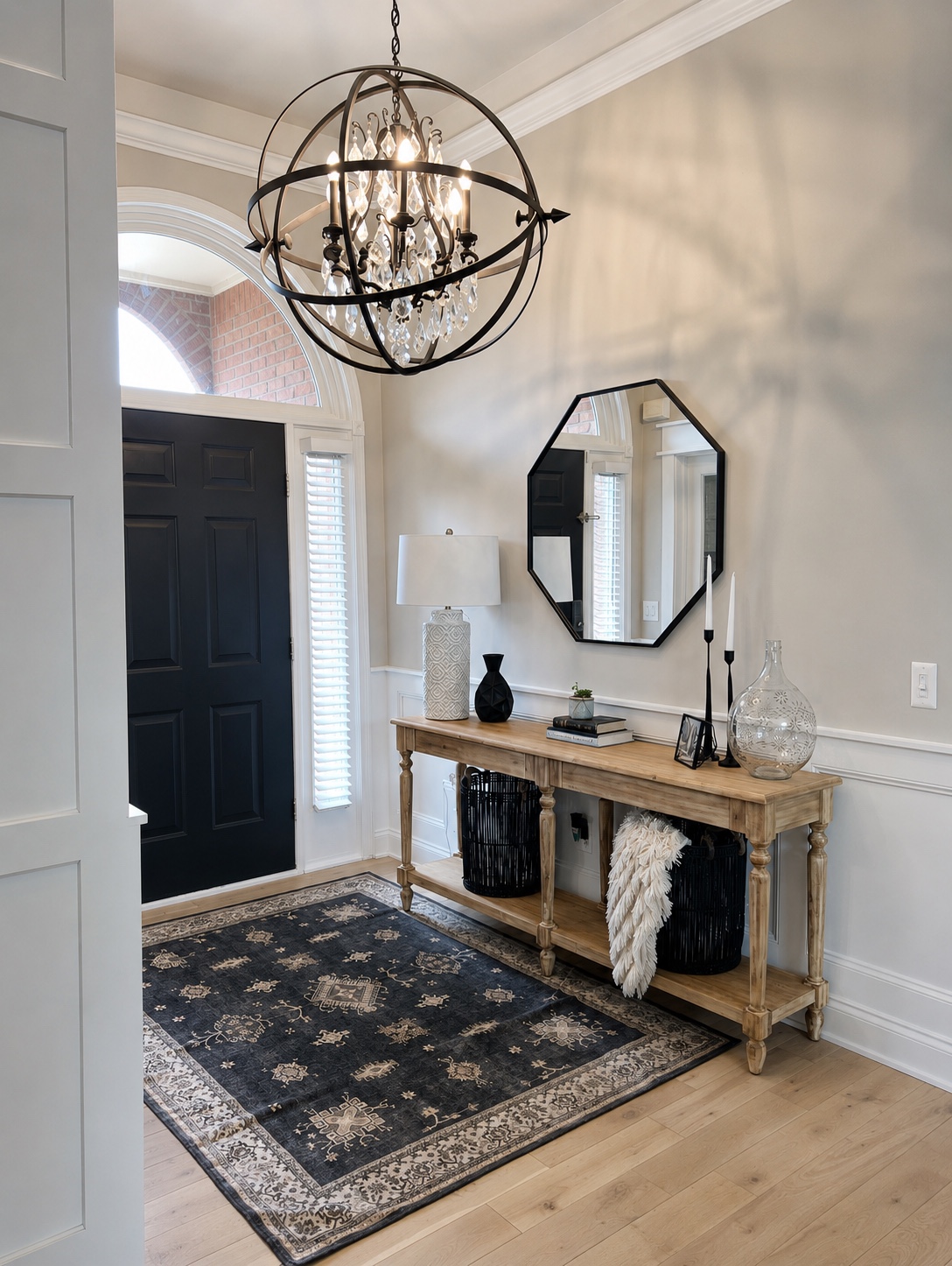 Before and after comparison for Entryway Transformation