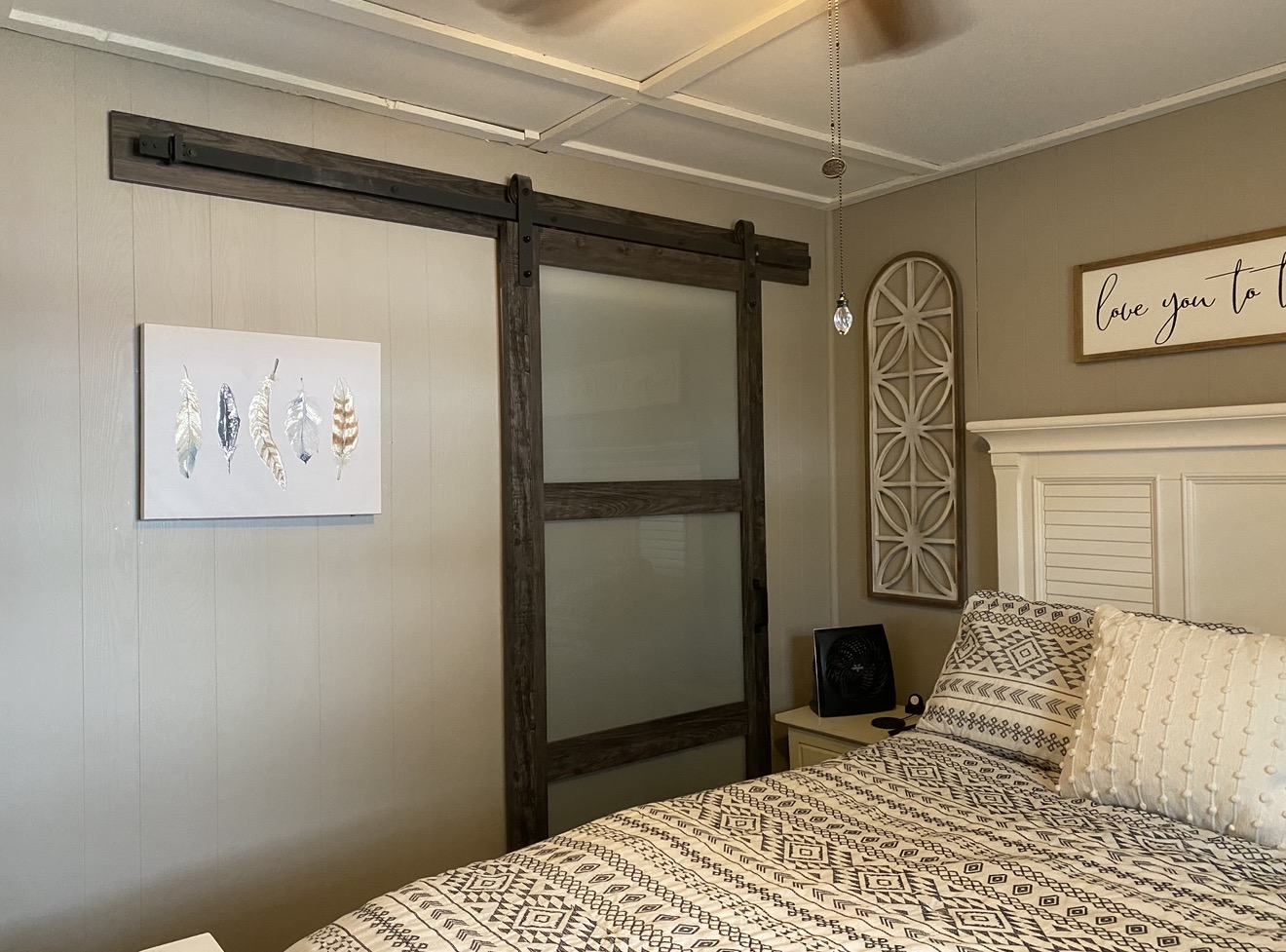 Before and after comparison for Lake House Laundry + Bedroom Reconfiguration